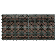 OMAXI Terasové dlaždice 6 ks WPC 60 x 30 cm 1,08 m² hnědé 195246