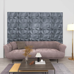 OMAXI 3D nástěnné panely 24 ks 50 x 50 cm diamant šedé 6 m² 850084