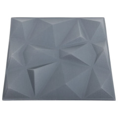 OMAXI 3D nástěnné panely 24 ks 50 x 50 cm diamant šedé 6 m² 850084