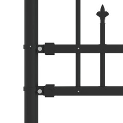 OMAXI Zahradní plot s kopím nahoře černý 240 x 100 cm, práškově lakovaná ocel 561874