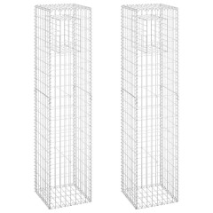 OMAXI Gabionové sloupky 2 ks 40 x 40 x 180 cm železo 763889