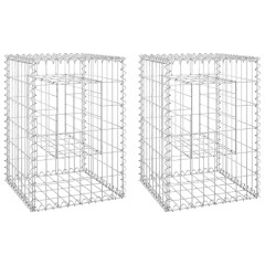OMAXI Gabionové sloupky 2 ks 40 x 40 x 60 cm železo 763827