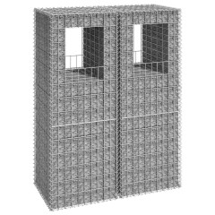OMAXI Gabionové sloupky 2 ks 50 x 50 x 140 cm železo 763940