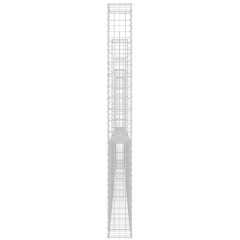 OMAXI Gabionový koš ve tvaru U s 5 sloupky železo 500 x 20 x 200 cm 764152