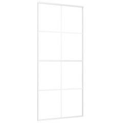 OMAXI Posuvné dveře mléčné ESG sklo a hliník 90 x 205 cm bílé 831212