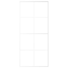 OMAXI Posuvné dveře mléčné ESG sklo a hliník 90 x 205 cm bílé 831212