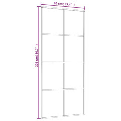 OMAXI Posuvné dveře mléčné ESG sklo a hliník 90 x 205 cm bílé 831212