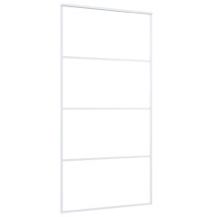 OMAXI Posuvné dveře mléčné ESG sklo a hliník 102,5 x 205 cm bílé 831137