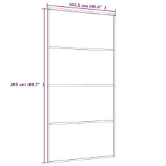 OMAXI Posuvné dveře mléčné ESG sklo a hliník 102,5 x 205 cm bílé 831137