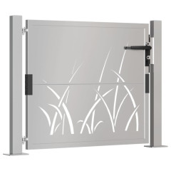 OMAXI Zahradní branka 105 x 80 cm cortenová ocel Tráva 216971