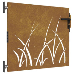 OMAXI Zahradní branka 85 x 75 cm cortenová ocel Tráva 217459