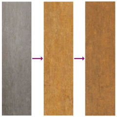 OMAXI Zahradní branka 105 x 105 cm cortenová ocel Bambus 217107