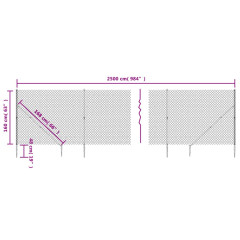 OMAXI Drátěné pletivo s kotevními hroty zelené 1,6 x 25 m 771461
