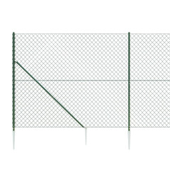 OMAXI Drátěné pletivo s kotevními hroty zelené 1,6 x 10 m 771386