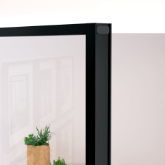 OMAXI Interiérové dveře černé 76x201,5 cm tvrzené sklo a hliník úzké 695460