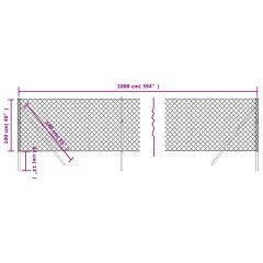 OMAXI Drátěné pletivo zelené 1 x 10 m 771195