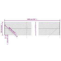 OMAXI Drátěné pletivo stříbrné 2,2 x 10 m 771256