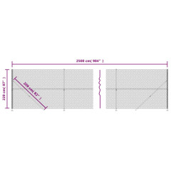 OMAXI Drátěné pletivo s přírubami zelené 2,2 x 25 m 771652