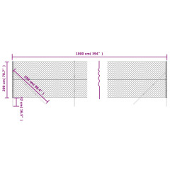 OMAXI Drátěné pletivo antracitové 2 x 10 m 771720