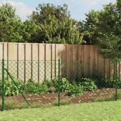 OMAXI Drátěné pletivo s přírubami zelené 1 x 25 m 771591
