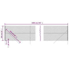 OMAXI Drátěné pletivo stříbrné 1,6 x 10 m 772185