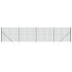 OMAXI Drátěný plot s kotevními hroty zelený 1,8 x 10 m 778583