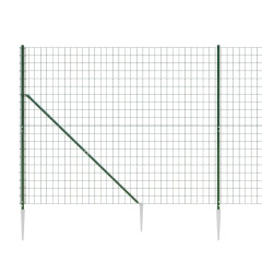 OMAXI Drátěný plot s kotevními hroty zelený 1,8 x 10 m 778583