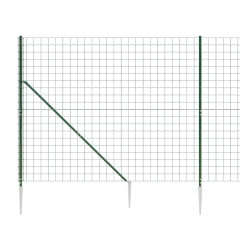 OMAXI Drátěný plot s kotevními hroty zelený 2 x 10 m 778750