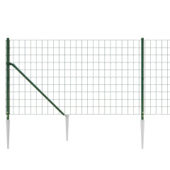 OMAXI Drátěný plot s kotevními hroty zelený 1,1 x 25 m 778637