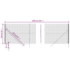 OMAXI Drátěné pletivo zelené 1,6 x 10 m pozinkovaná ocel 778255