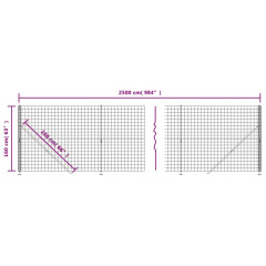 OMAXI Drátěný plot s přírubami zelený 1,6 x 25 m 779290