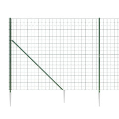 OMAXI Drátěný plot s kotevními hroty zelený 2,2 x 25 m 778842