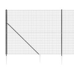 OMAXI Drátěný plot s kotevními hroty antracitový 1,8 x 10 m 779863