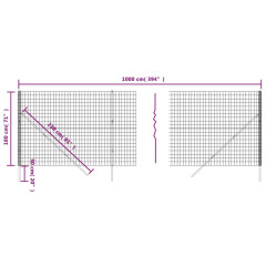 OMAXI Drátěný plot antracitový 1,8 x 10 m pozinkovaná ocel 779542