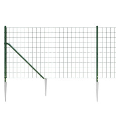 OMAXI Drátěný plot s kotevními hroty zelený 0,8 x 25 m 778613