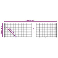 OMAXI Drátěný plot s přírubami zelený 1,8 x 10 m 779221