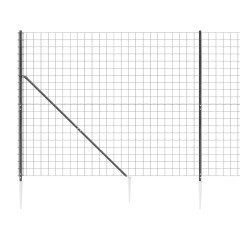 OMAXI Drátěný plot s kotevními hroty antracitový 2,2 x 25 m 780289