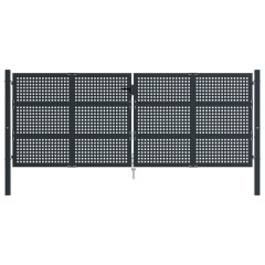 OMAXI Zahradní branka antracitová 400 x 150 cm ocel 845544