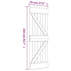 OMAXI Dveře NARVIK 70 x 210 cm masivní borové dřevo 854591