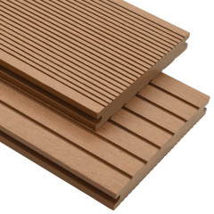 OMAXI WPC plná terasová prkna a příslušenství 16 m² 2,2 m teak 728702