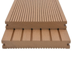 OMAXI WPC plná terasová prkna a příslušenství 16 m² 2,2 m teak 728702