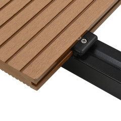 OMAXI WPC plná terasová prkna a příslušenství 16 m² 2,2 m teak 728702