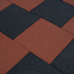 OMAXI Protipádové dlaždice 18 ks pryžové 50 x 50 x 3 cm černé 586199