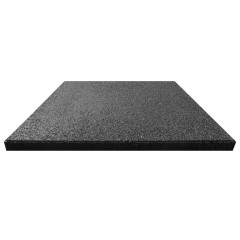 OMAXI Protipádové dlaždice 18 ks pryžové 50 x 50 x 3 cm černé 586199