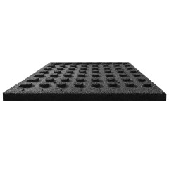OMAXI Protipádové dlaždice 18 ks pryžové 50 x 50 x 3 cm černé 586199