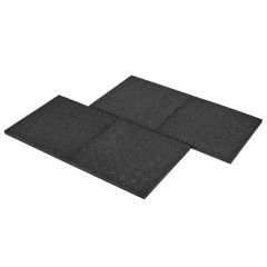 OMAXI Protipádové dlaždice 18 ks pryžové 50 x 50 x 3 cm černé 586199