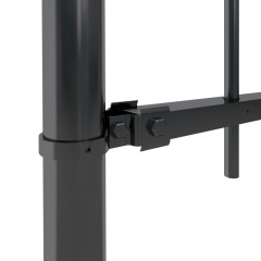 OMAXI Zahradní plot s kopím nahoře ocelový 1070 x 80 cm černý 710280