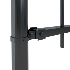 OMAXI Zahradní plot s kopím nahoře ocelový 537 x 100 cm černý 710341