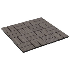 OMAXI 22 ks terasové dlaždice 30 x 30 cm 2 m² WPC tmavě hnědé 716022