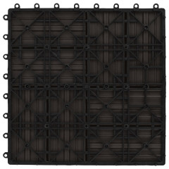 OMAXI 22 ks terasové dlaždice 30 x 30 cm 2 m² WPC tmavě hnědé 716022